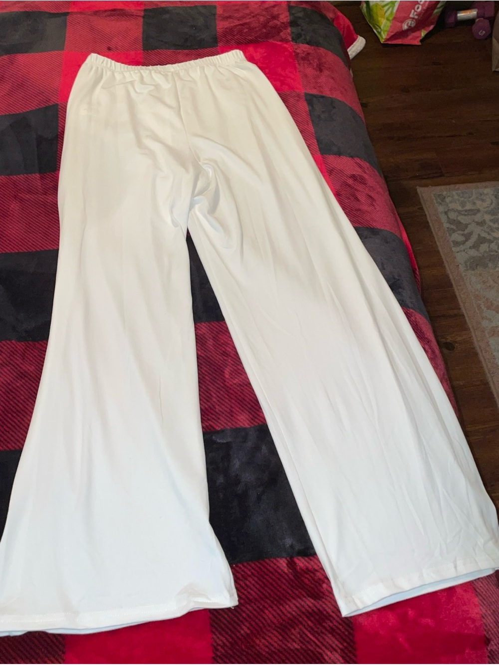 Wide Leg Women's Pants - White
